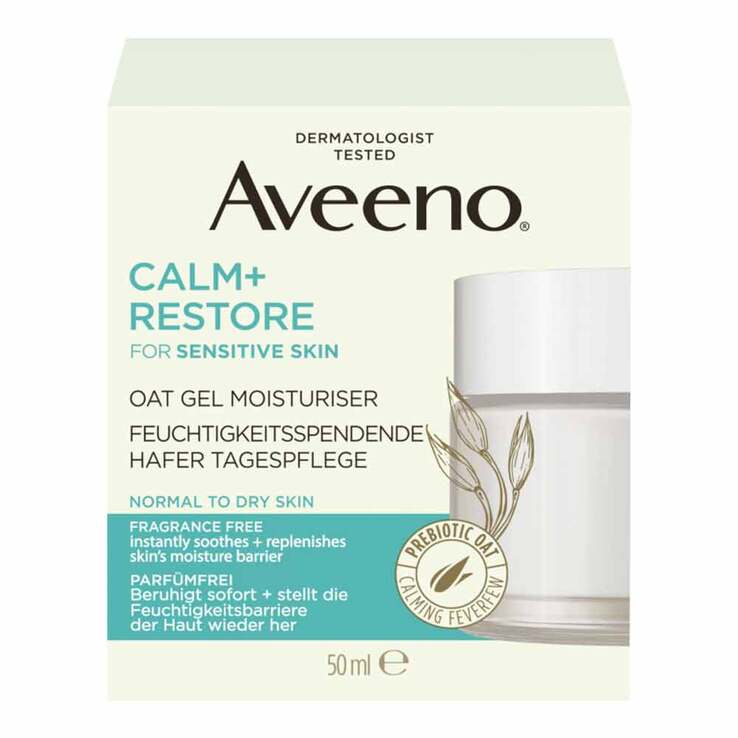 Aveeno Calm + Restore Hafer Tagespflege Creme, 50 ml