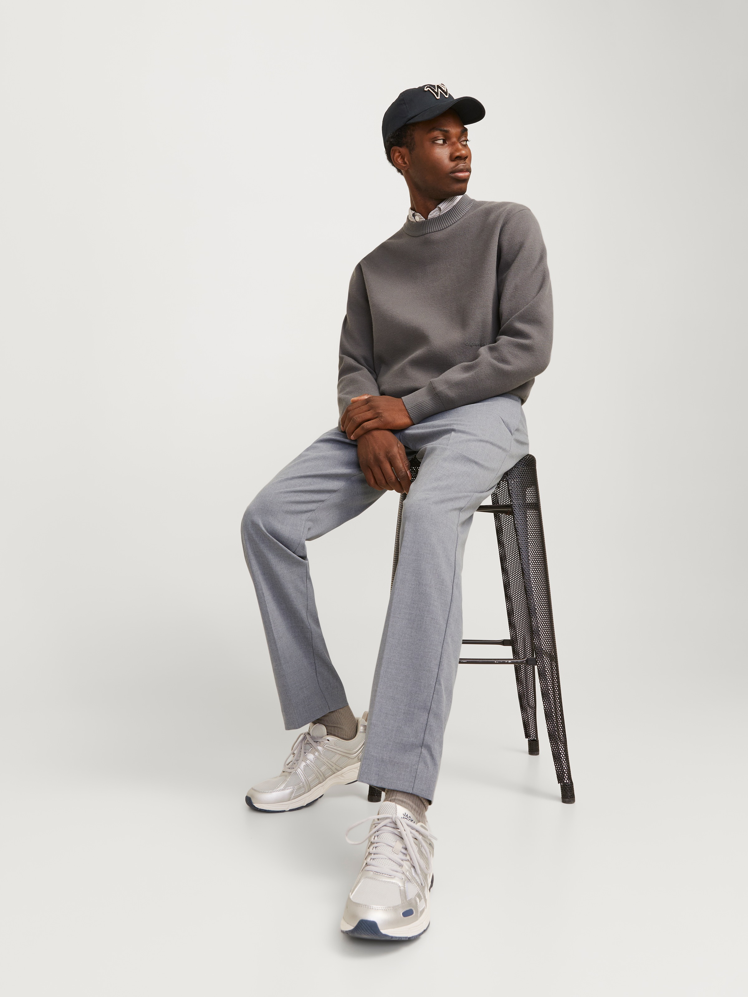 Jack & Jones Stoffhose »JPSTKANE – Lässige Hose mit Bündchen, pflegeleicht und relaxed«  meliert, modisch, relaxed fit, Web