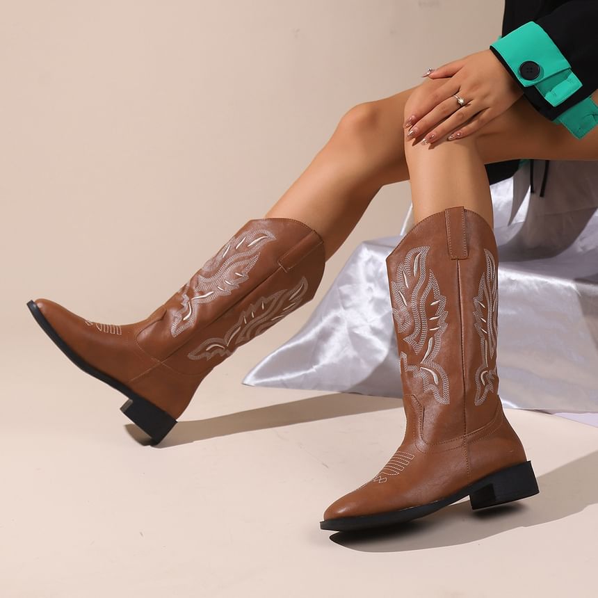 Gordong - Cowboy Mid Calf Boots
