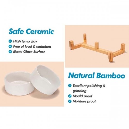 Comedouro e bebedouro Edipets em porcelana rosa para cães
