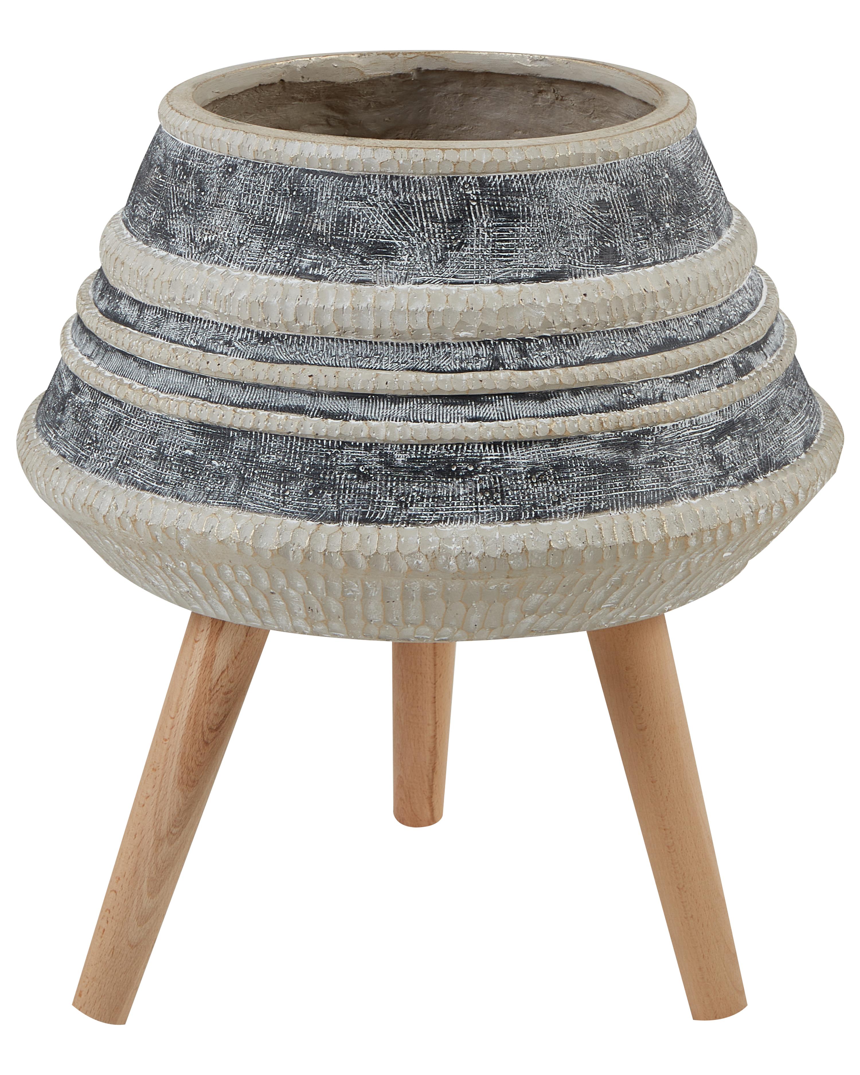 Verhoogde bloempot ATHAEA 37 cm Beige