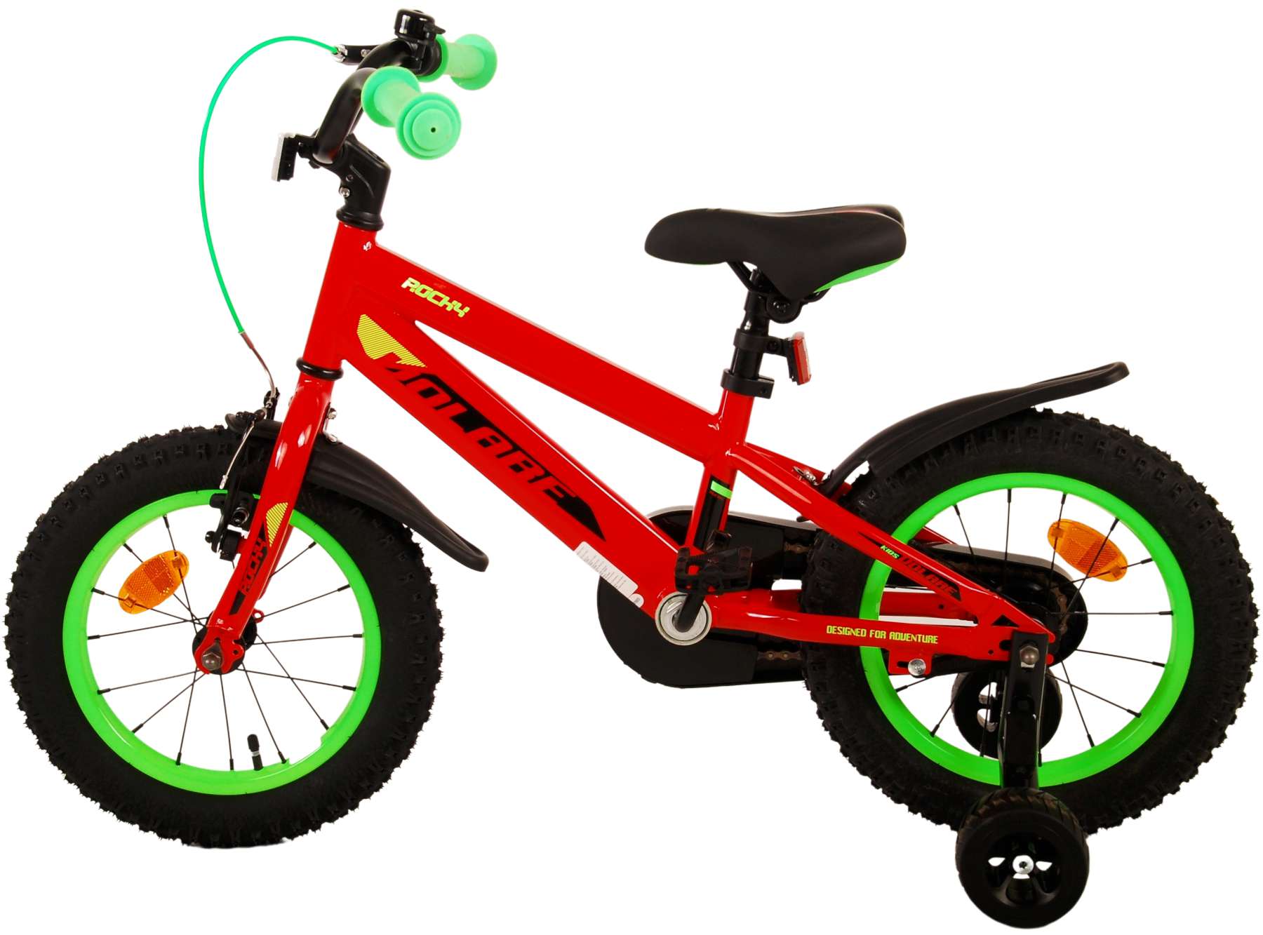 TPFSports Rocky Kinderfahrrad - Jungen - 14 Zoll - Rücktritt + Handbremse - Rot