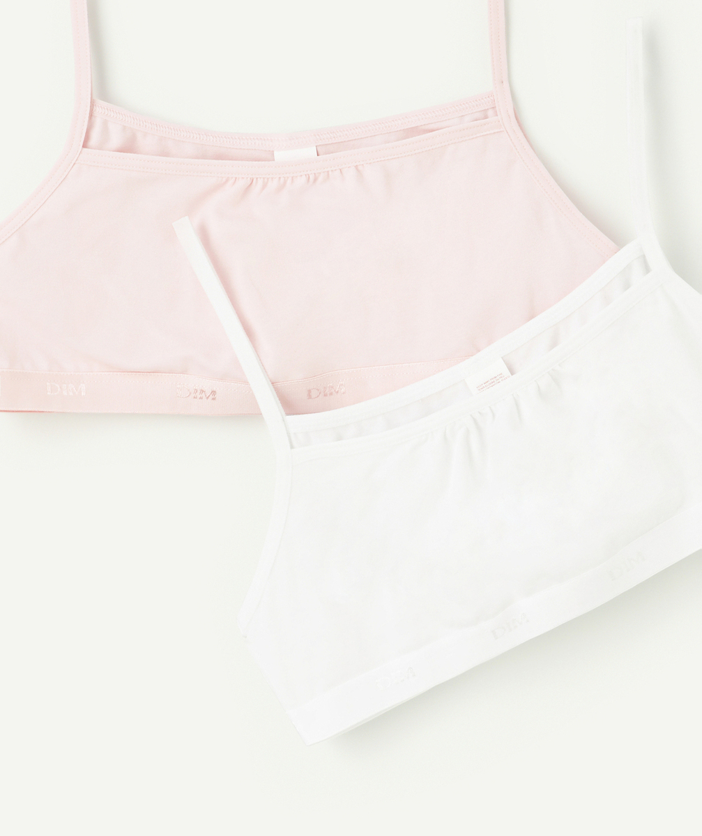 DIMLOT DE 2 BRASSIÈRES POCKET ROSE ET BLANCHE