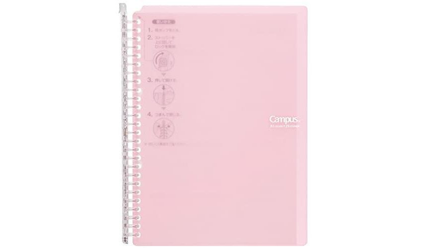MDS - Kokuyo Campus Binder Smart Ring 60 Notebook B5 Formaat 26 Ringen Lichtroze (25 Vel)