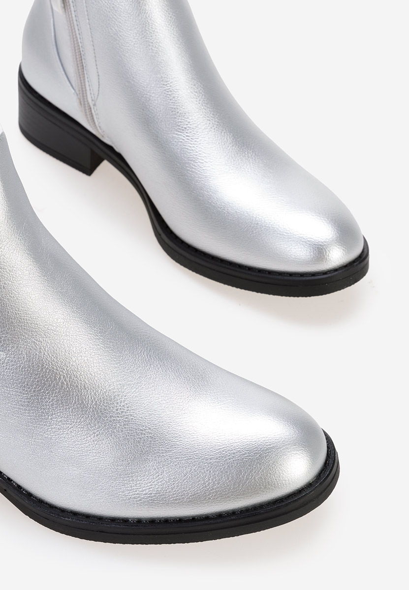 Boots femme argent Zuneta