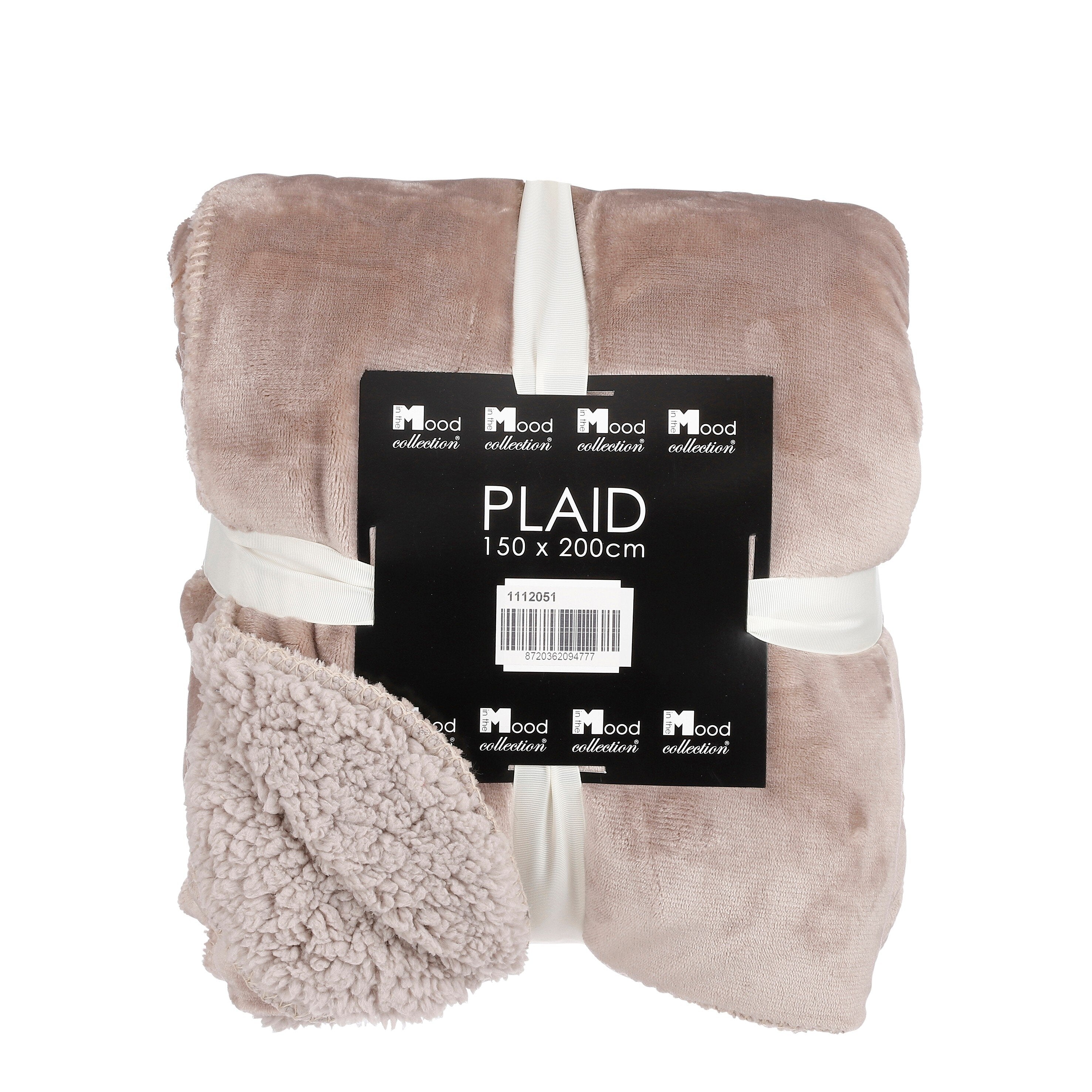 Mica Decorations Mardy fleece plaid beige - l200xb150cm