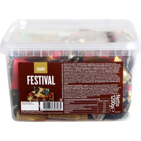 Toms Festival 1,2 kg i plastbøtte