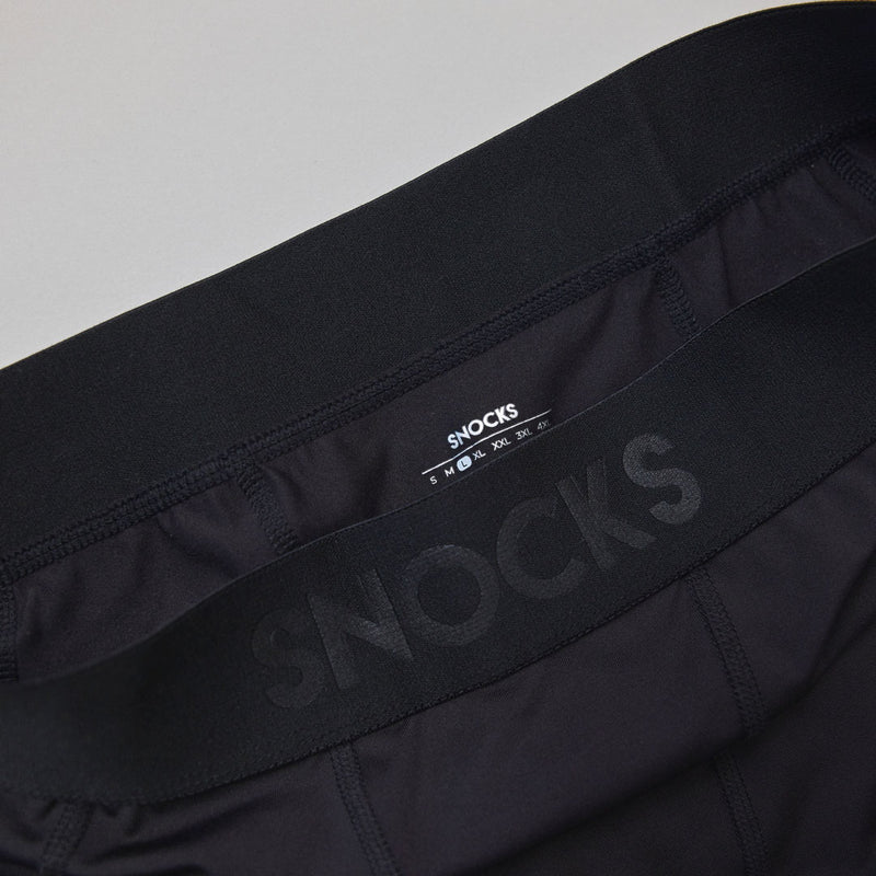 Radlerhose Herren aus recyceltem Polyester Schwarz