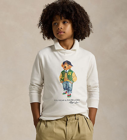 Polo Ralph Lauren Bluse - Hvid m. Bamse