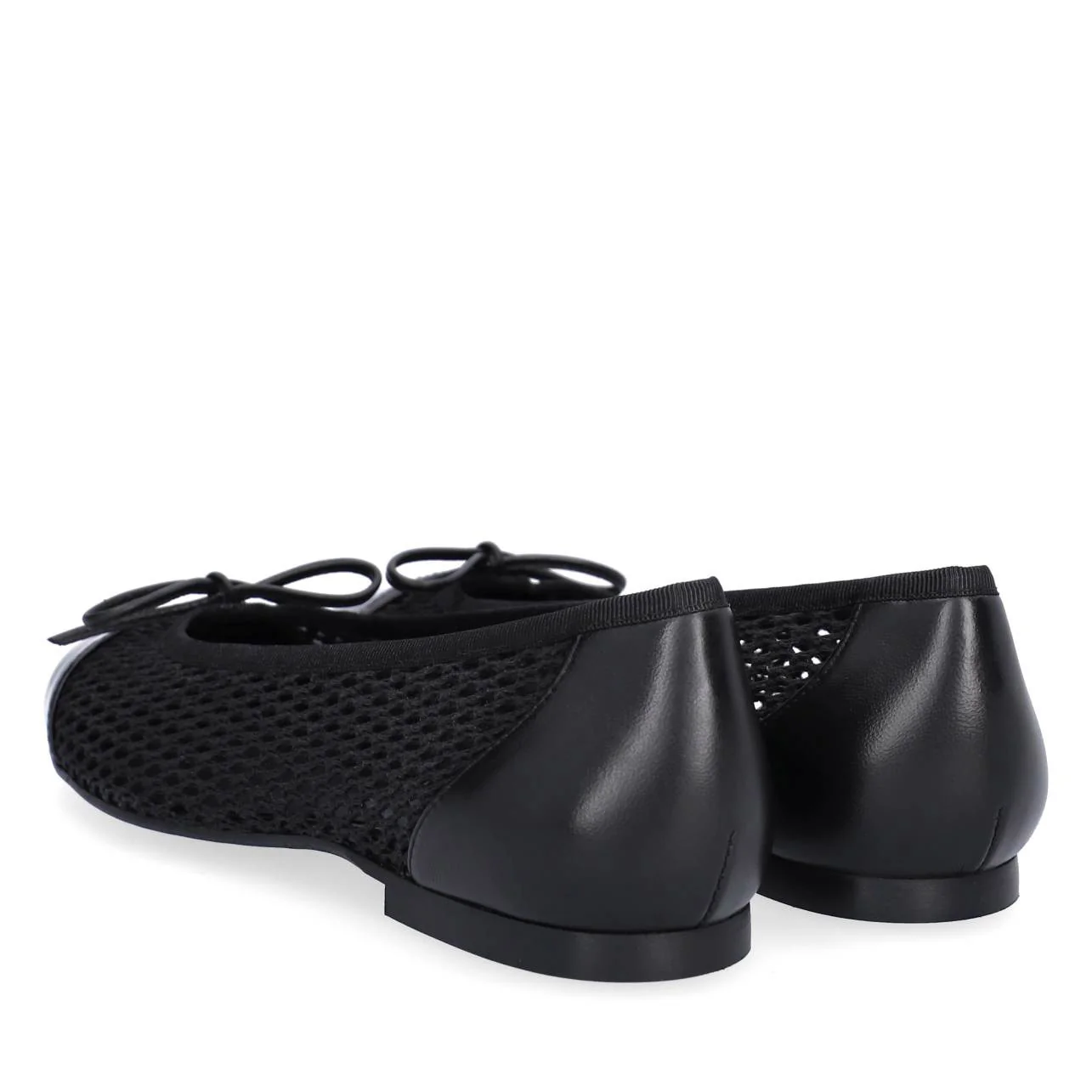 Billi Bi  A46030 net ballerinasko - Black patent/black net 770