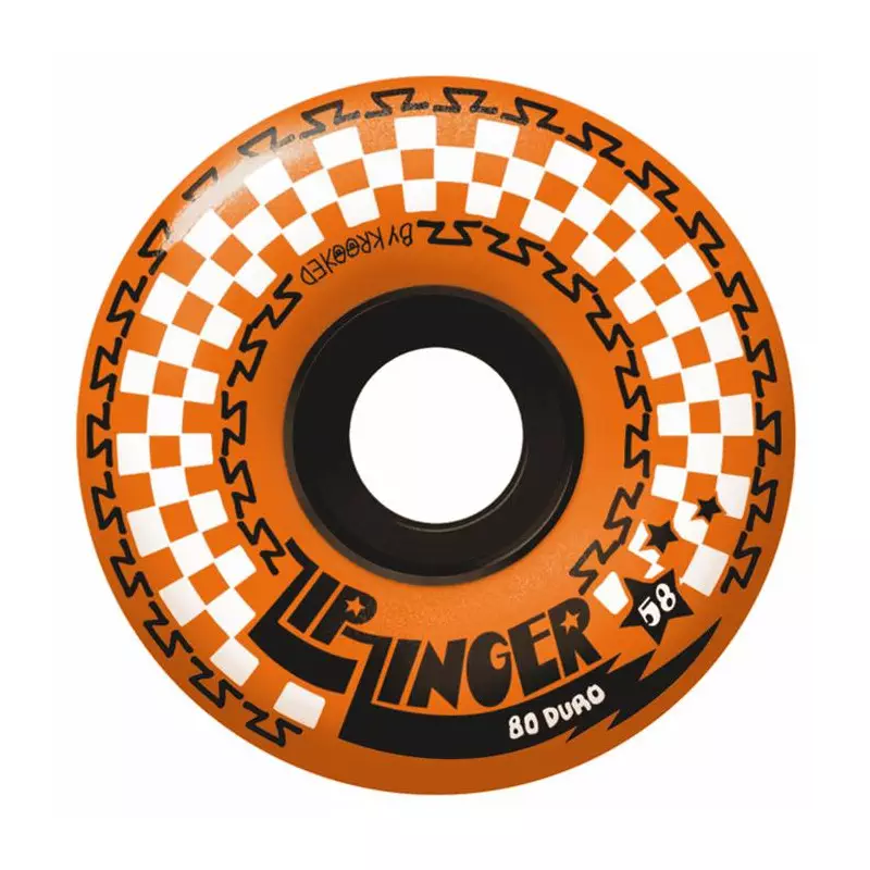Roues skate KROOKED cruiser (jeu de 4) 58mmzip zinger 80d orange