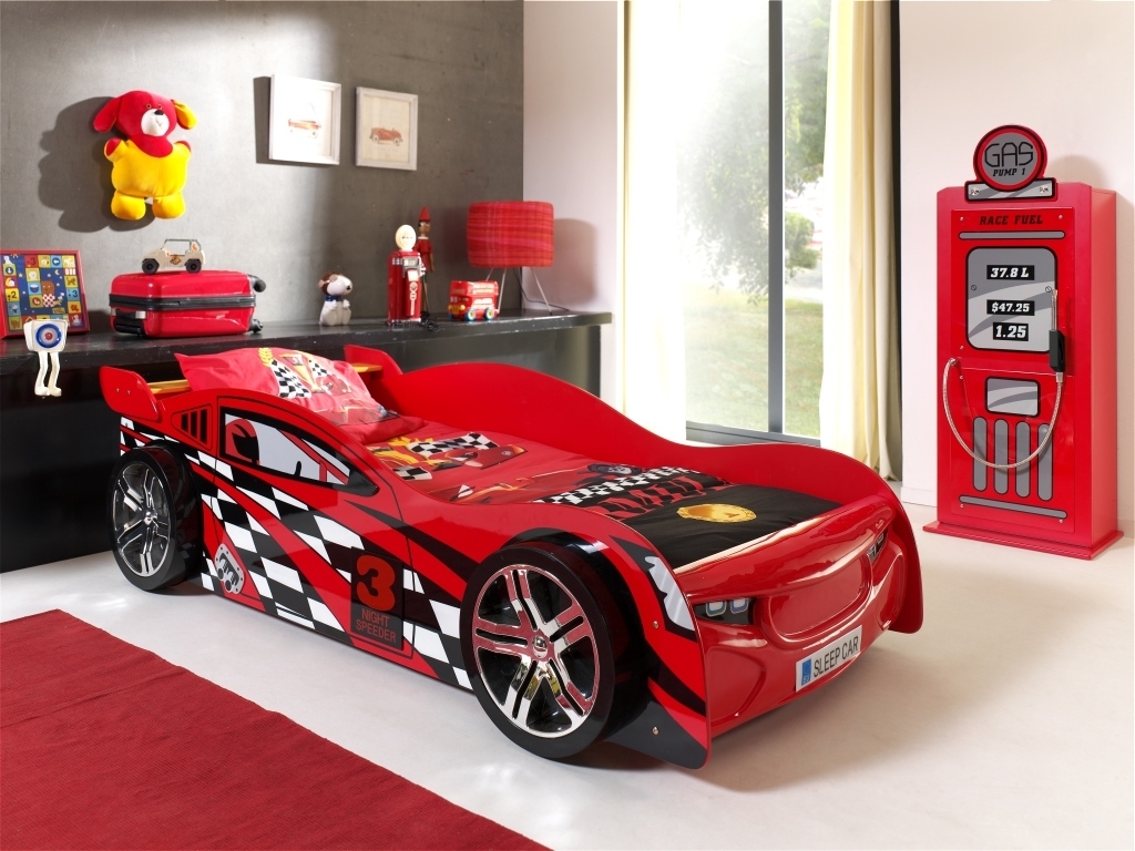 Autobett NIGHT SPEEDER - rot - 90x200 cm