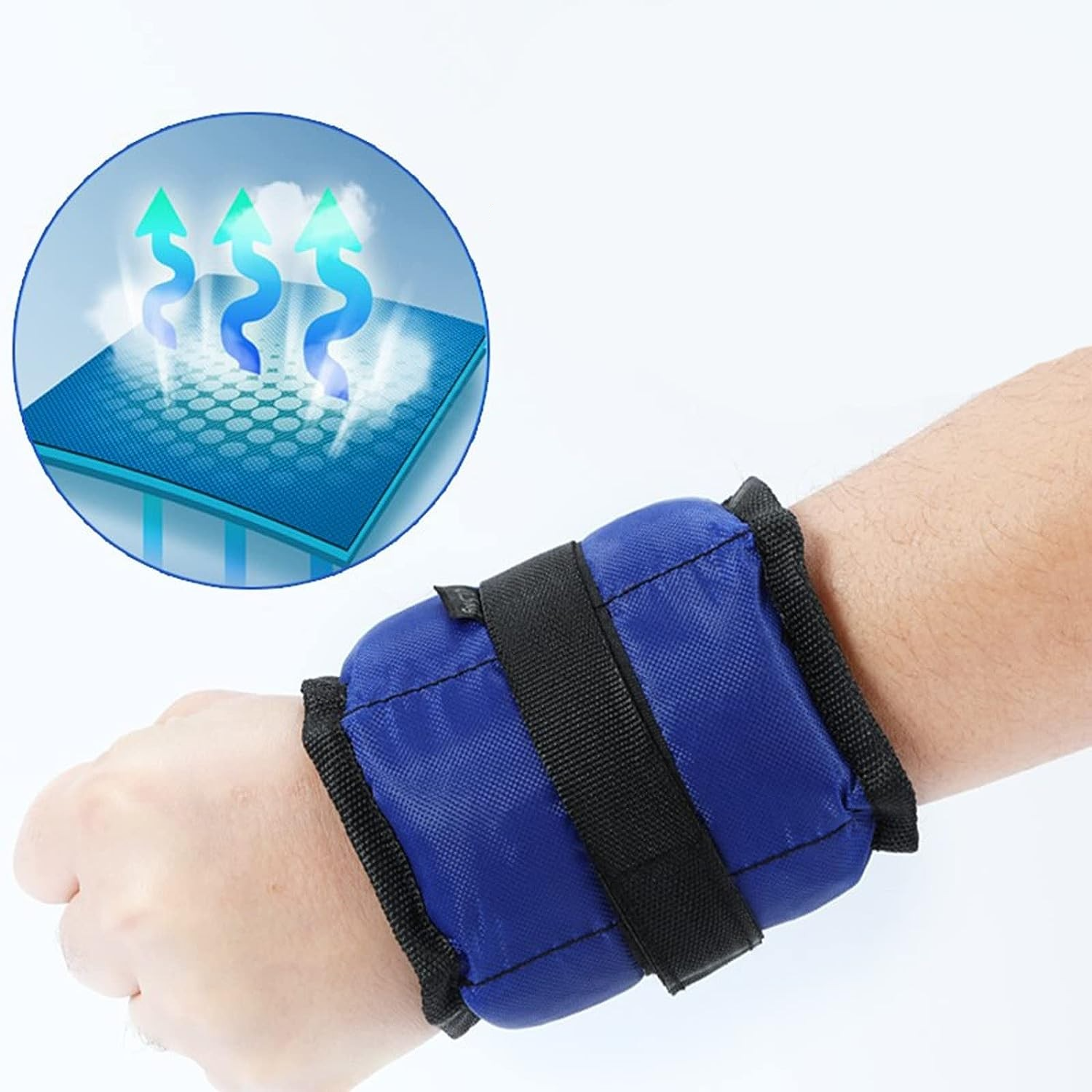 (1 Paar) 4 kg Gewichts Manschetten Sport Ankle Weights Beschwerungsbänder für Handgelenk / Knöchel - Blau