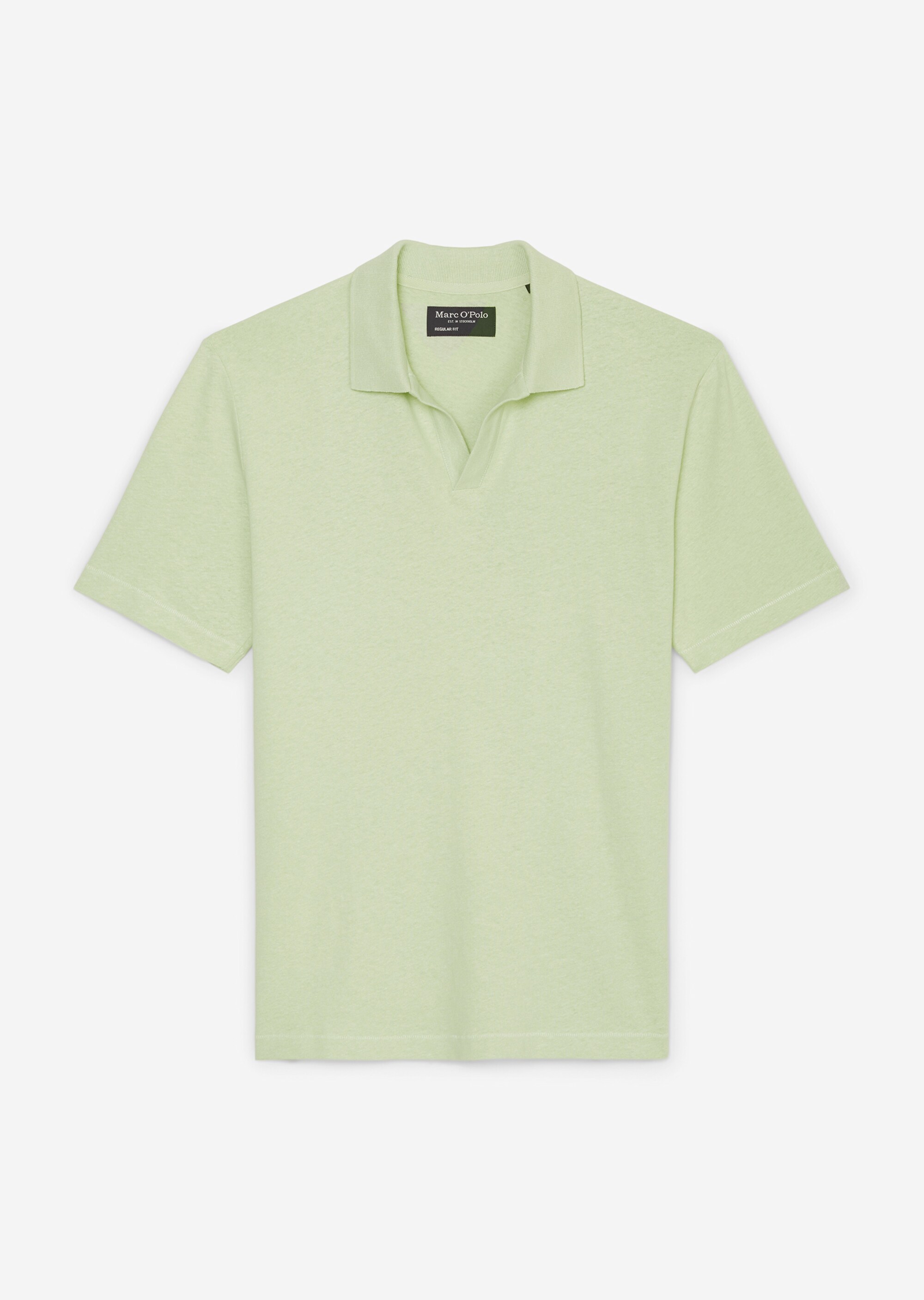 Poloshirt Jersey regular aus Bio-Baumwolle und Leinen
