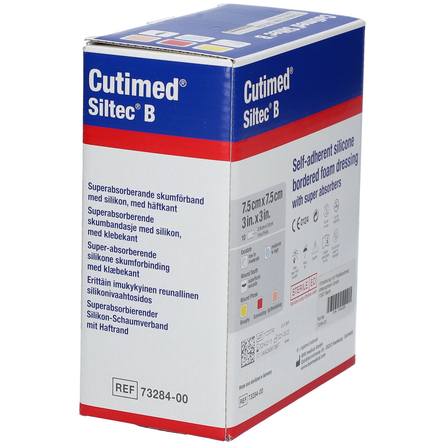Cutimed® Siltec B 7,5 cm x 7,5 cm