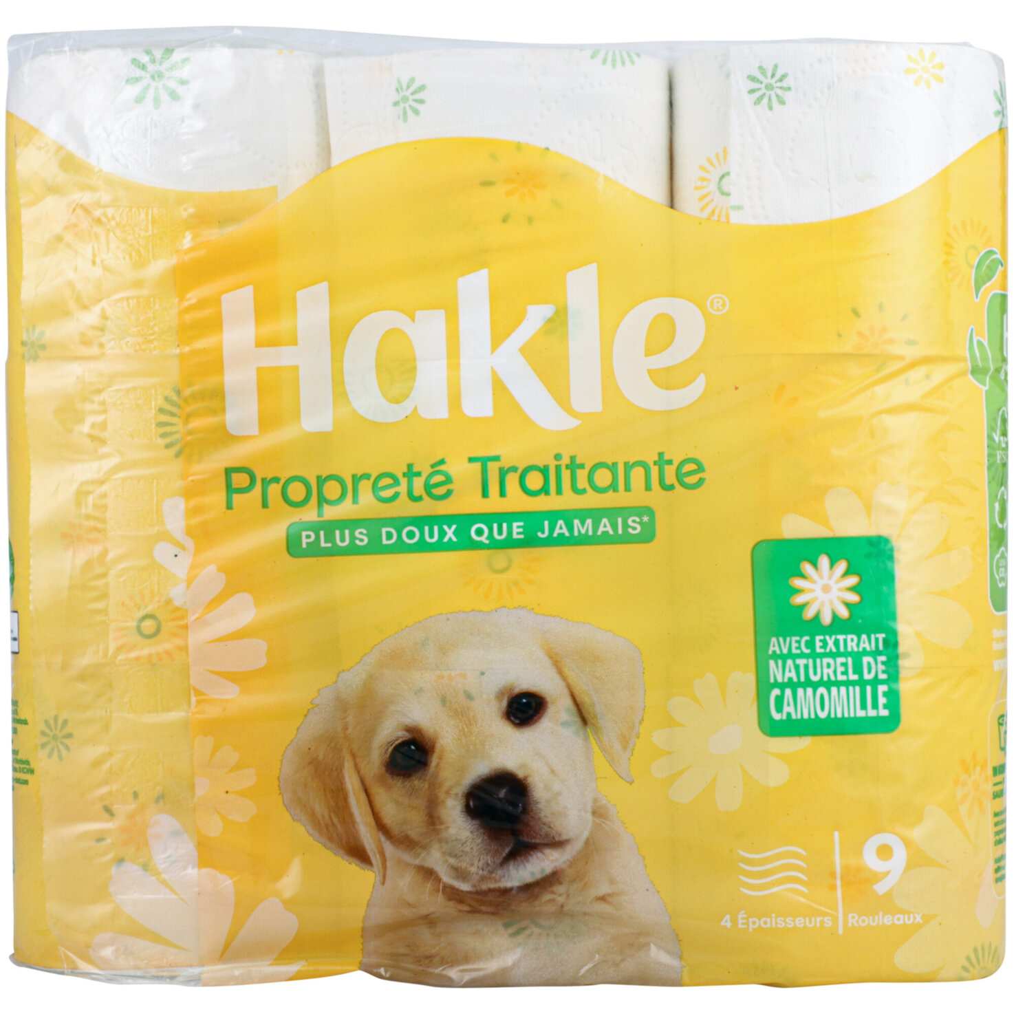 Hakle Pflegende Sauberkeit Toilettenpapier, 9 Rollen