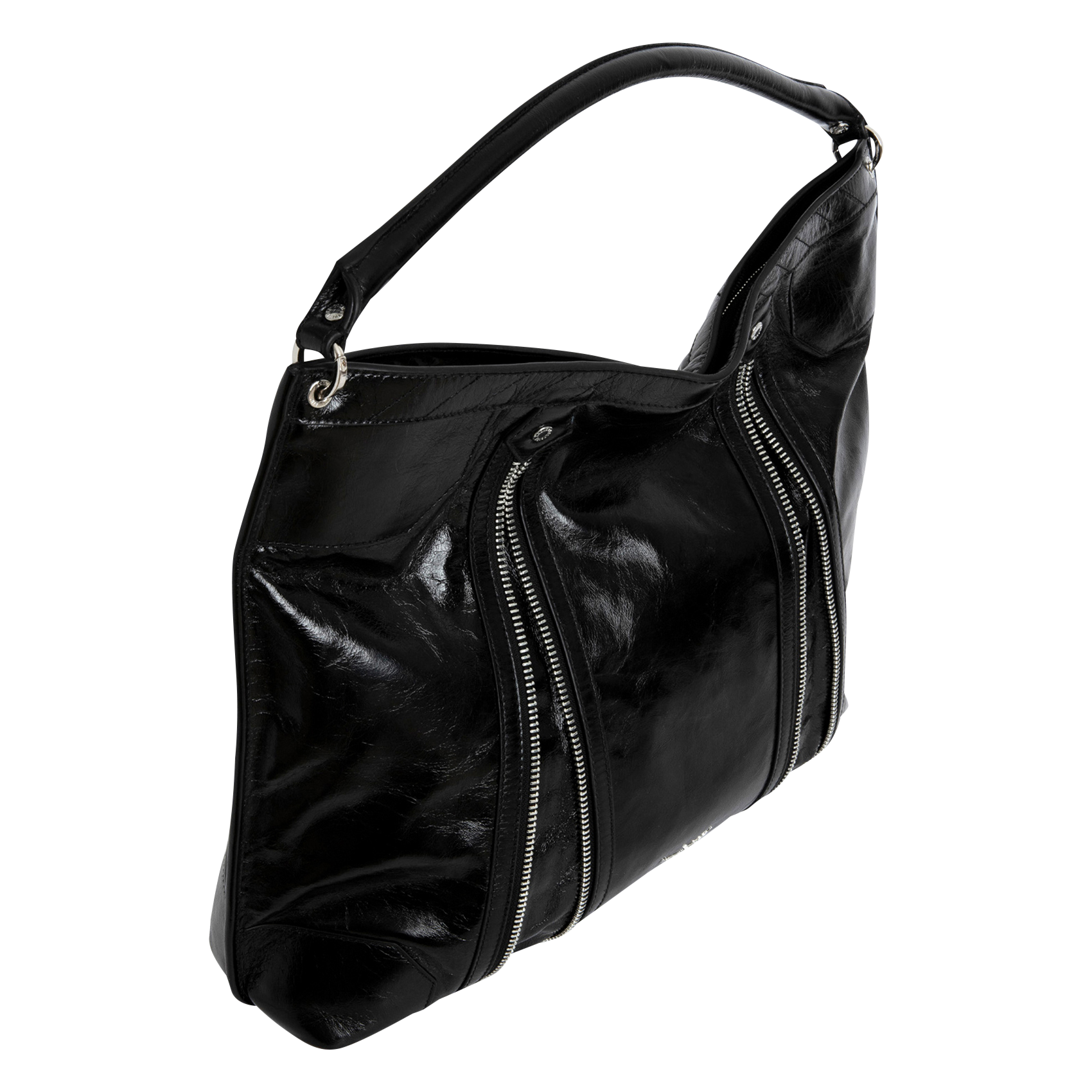SUNNY HOBO - Sac porté épaule en cuir | Noir