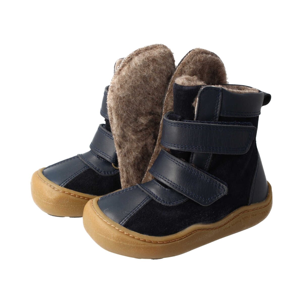 WB4203-WX2 navy ANAPURNA BIO NAPPA-VELOURSLEDER TEX (PFC-FREI) wool velcro Weite/W