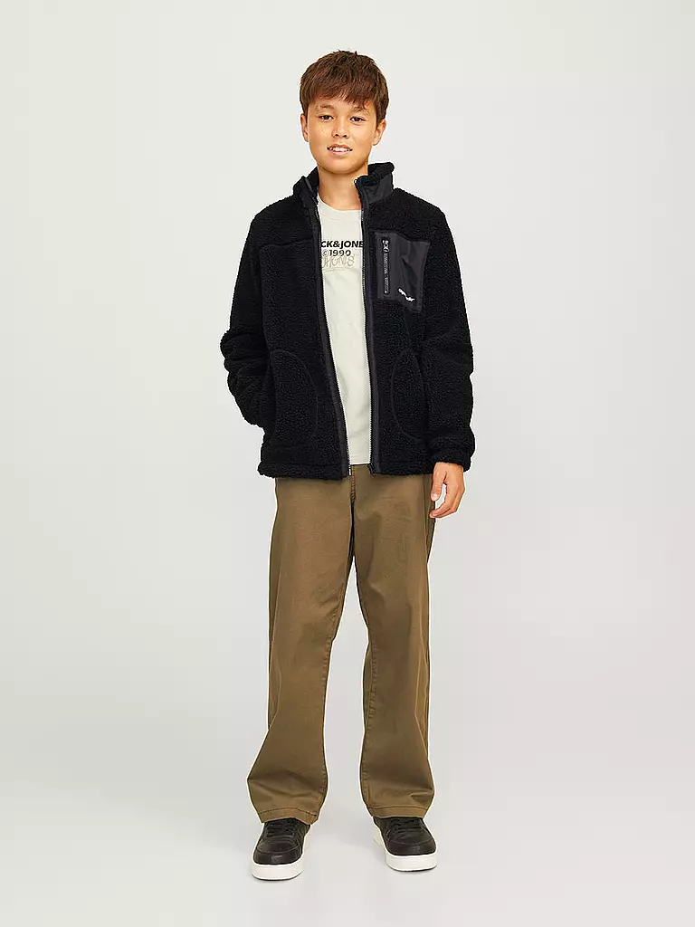 JACK & JONES Jungen Fleecejacke JORVESTERBRO  schwarz