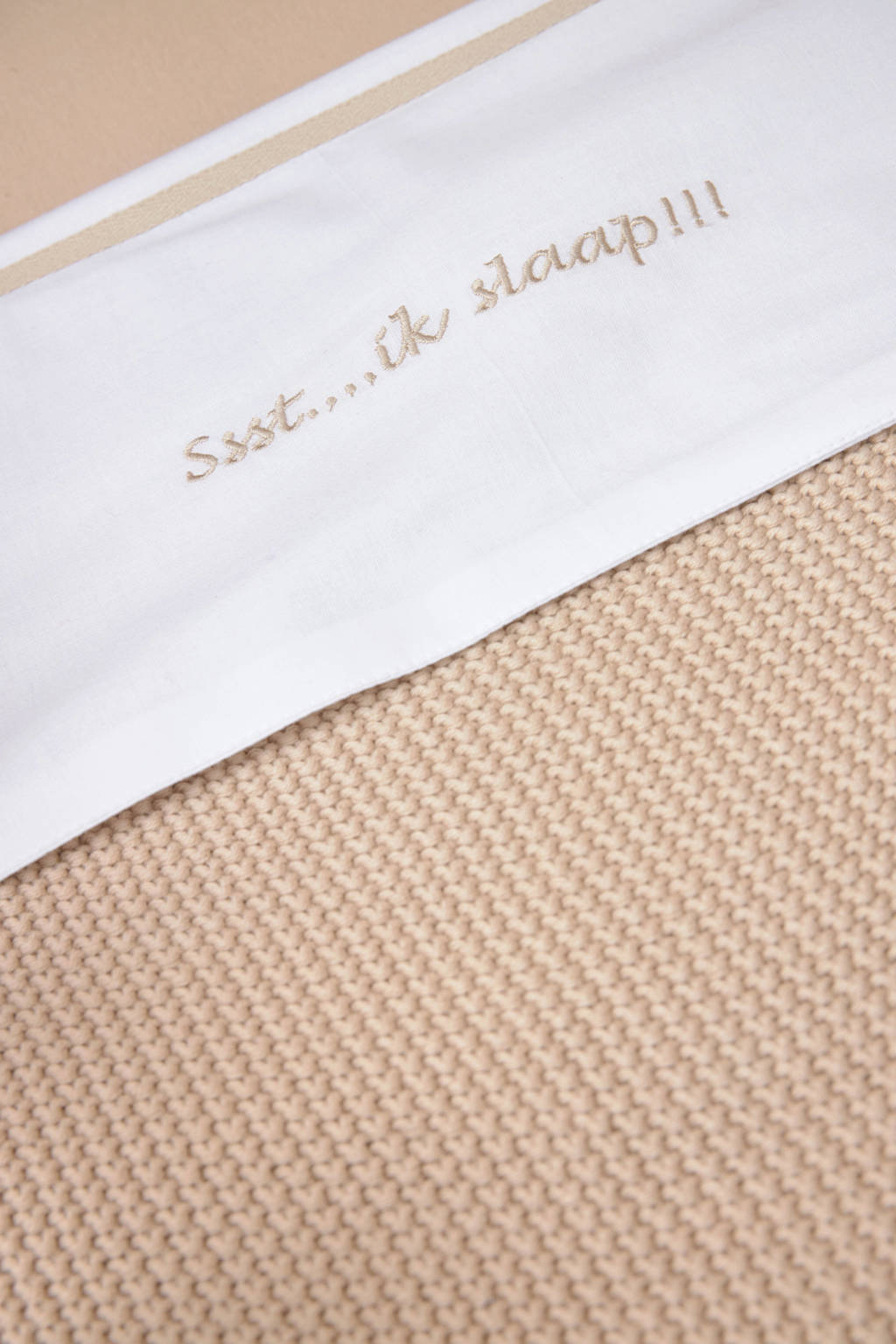 baby wieglaken Ssst...ik slaap!! 75x100 Sand