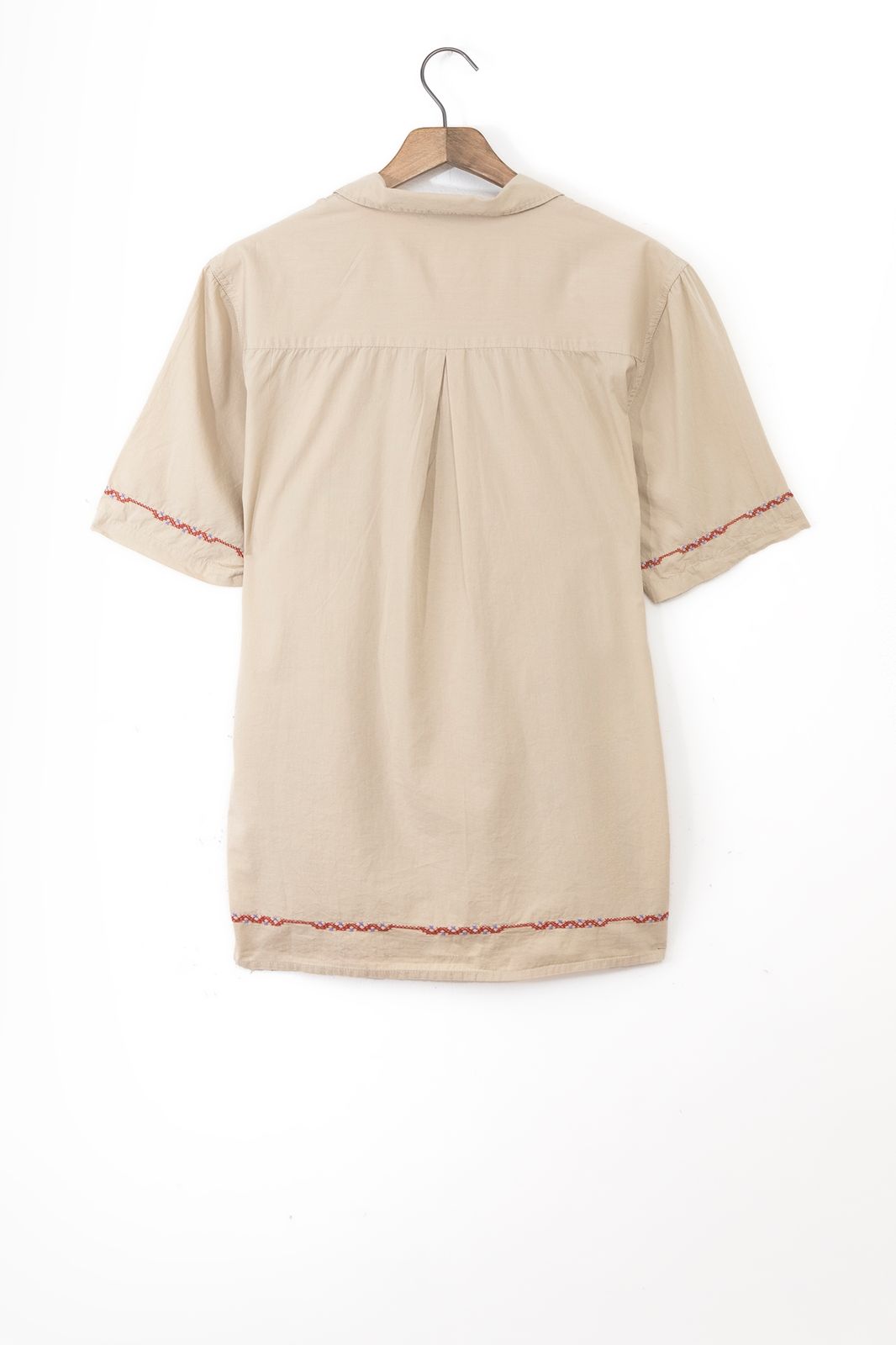 Beige overhemd met embroidery