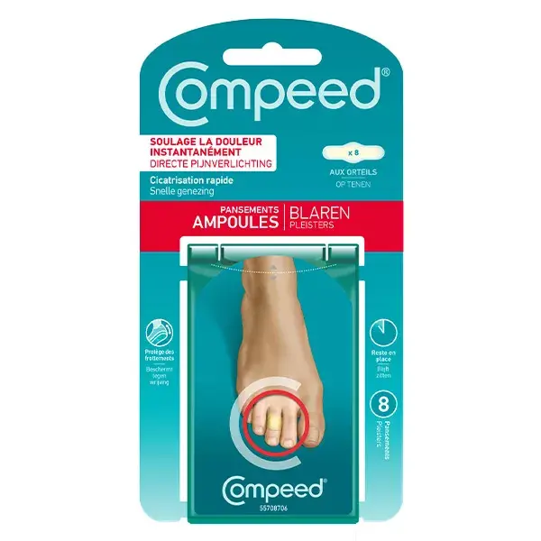 Curativos para bolhas nos dedos Compeed, 8 unidades