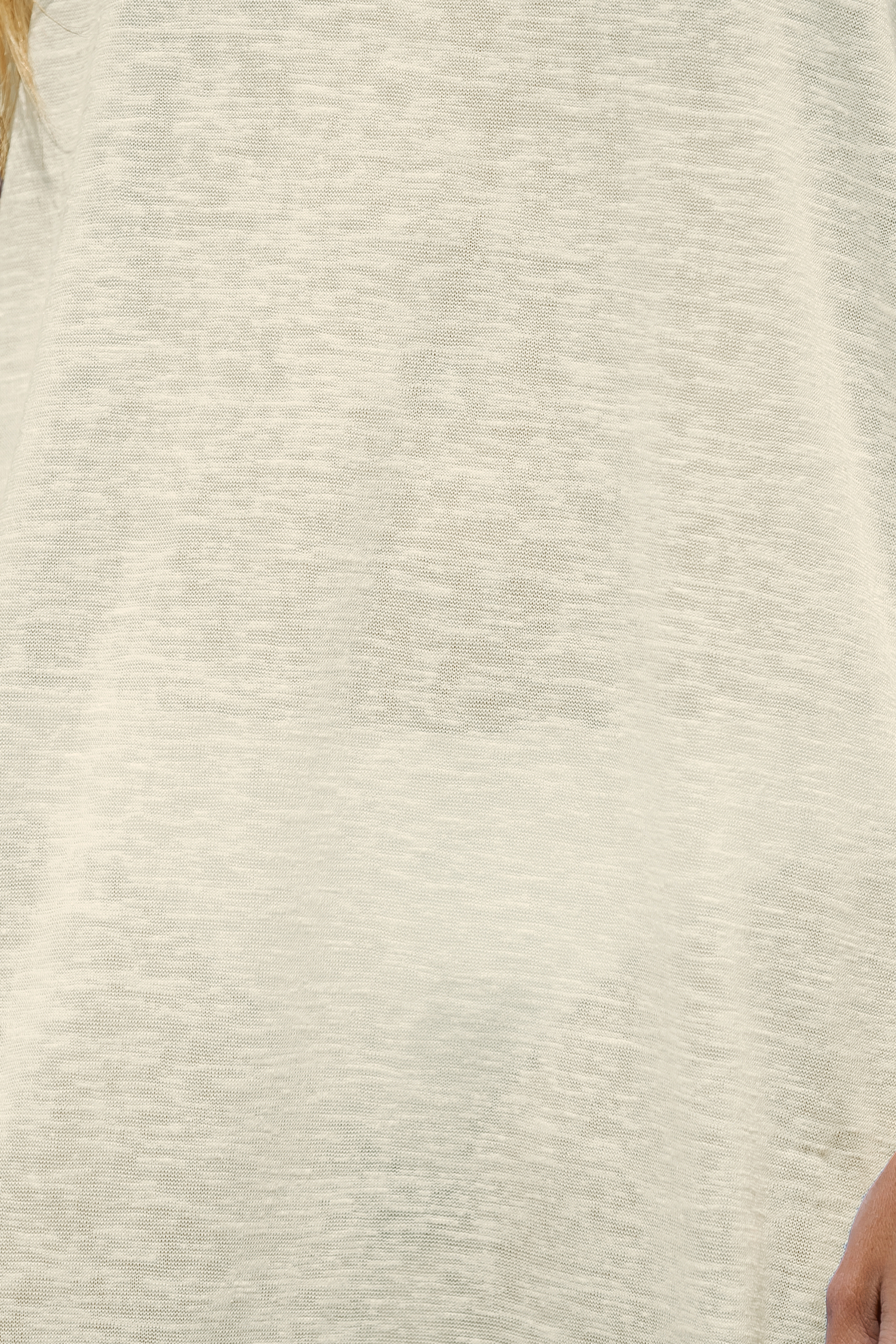 Robe cover up t-shirt beige en tricot flammé