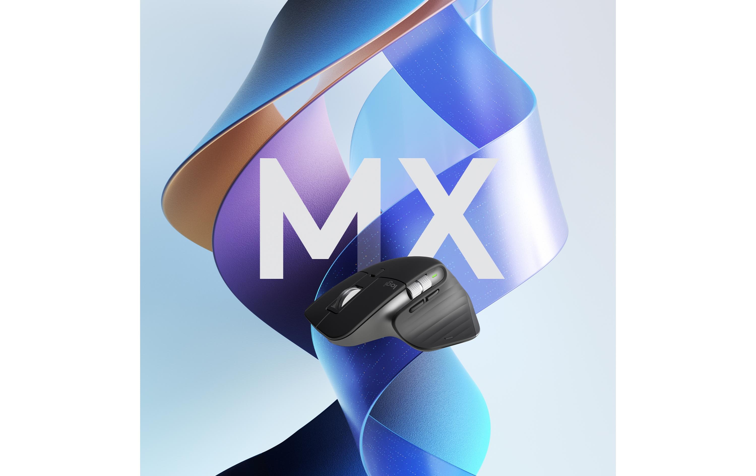 Maus MX Master 3S GraphiteKabellose Präzisionsmaus mit «Logitech Flow»-Technologie und leisen Klickgeräuschen