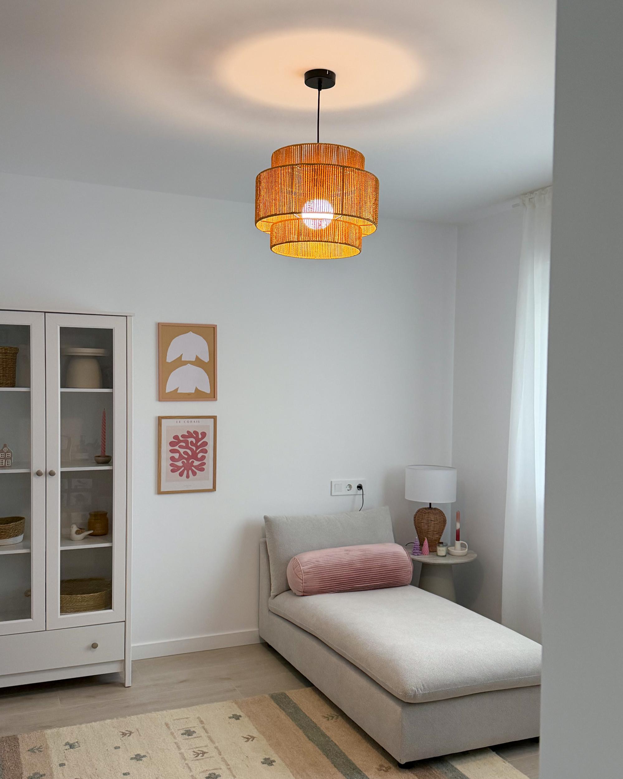 Hanglamp WOKIRO Papierkoord Natuurlijk