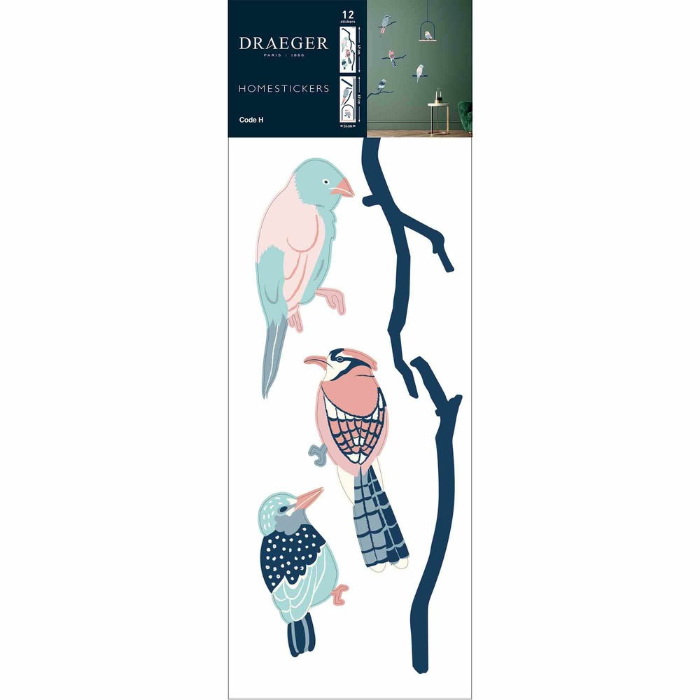 Sticker mural - oiseaux et branches
