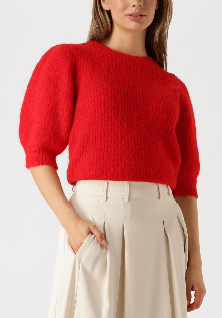 rode co'couture trui coralie bow rib knit