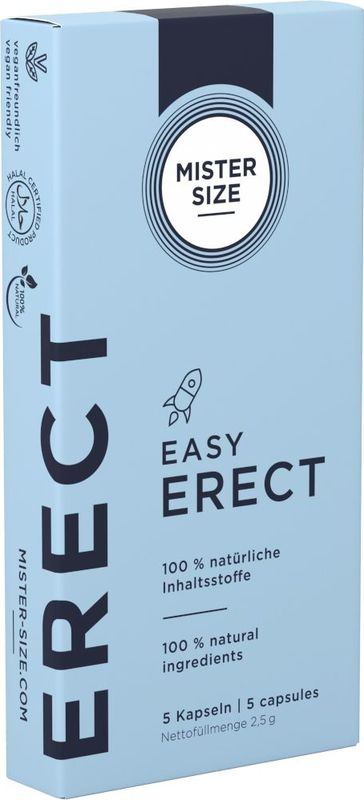 MISTER SIZE - Easy Erect Capsules - 5 Capsules - Natuurlijke Libido Supplementen