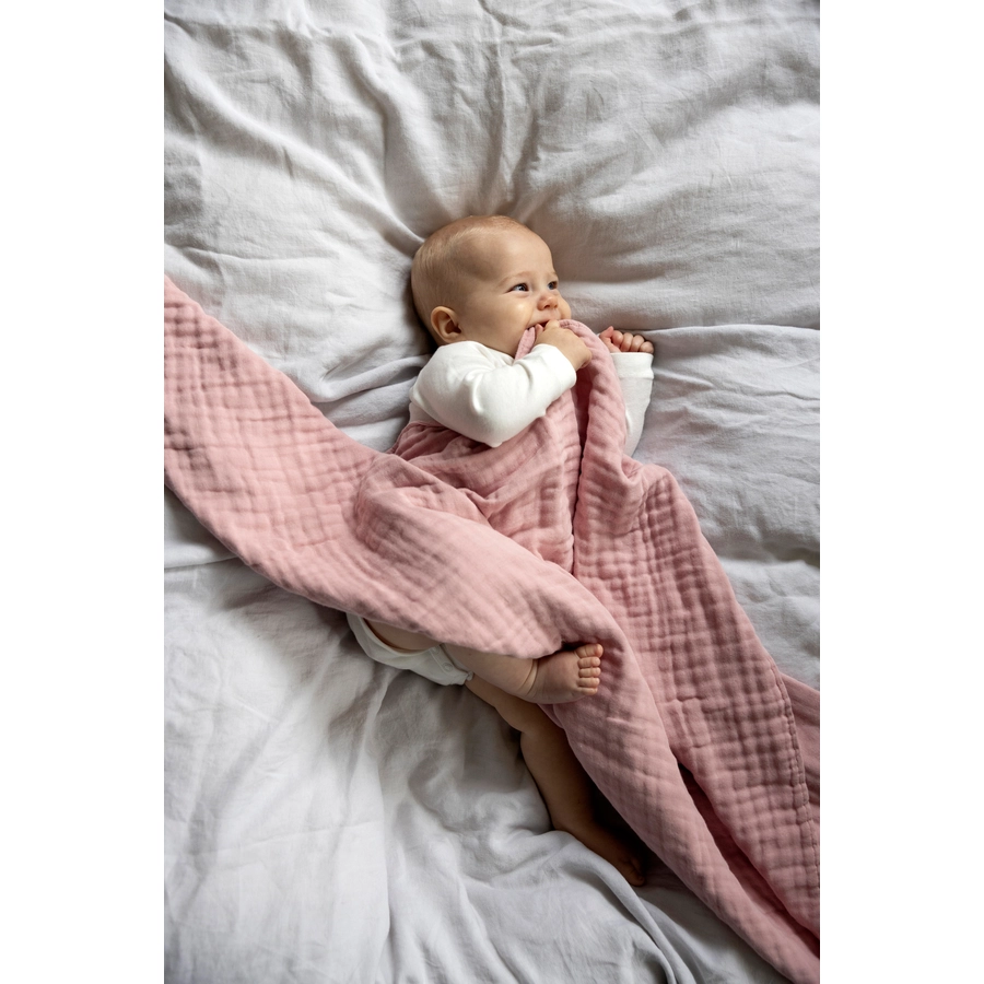 VINTER&BLOOM Kuscheldecke Layered Muslin Silver Rose