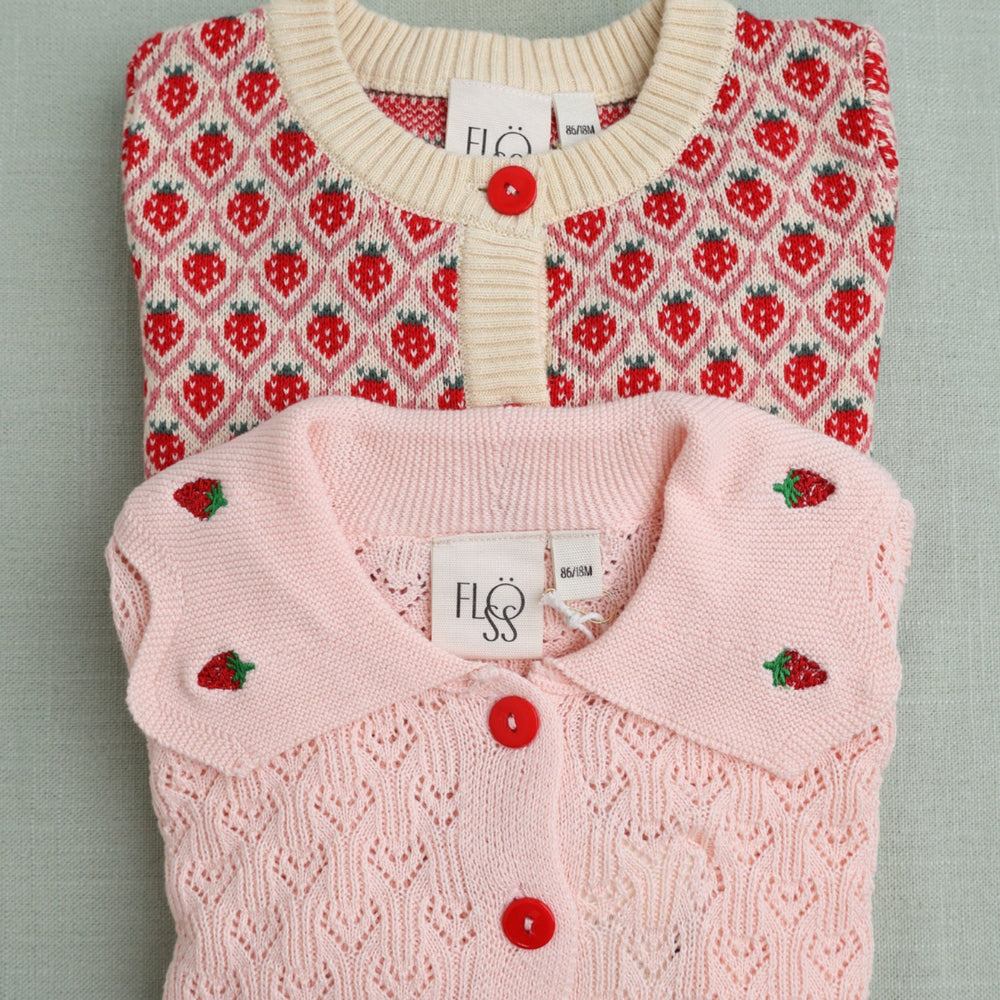 Køb Flöss Light Pink/Red Isabel Cardigan