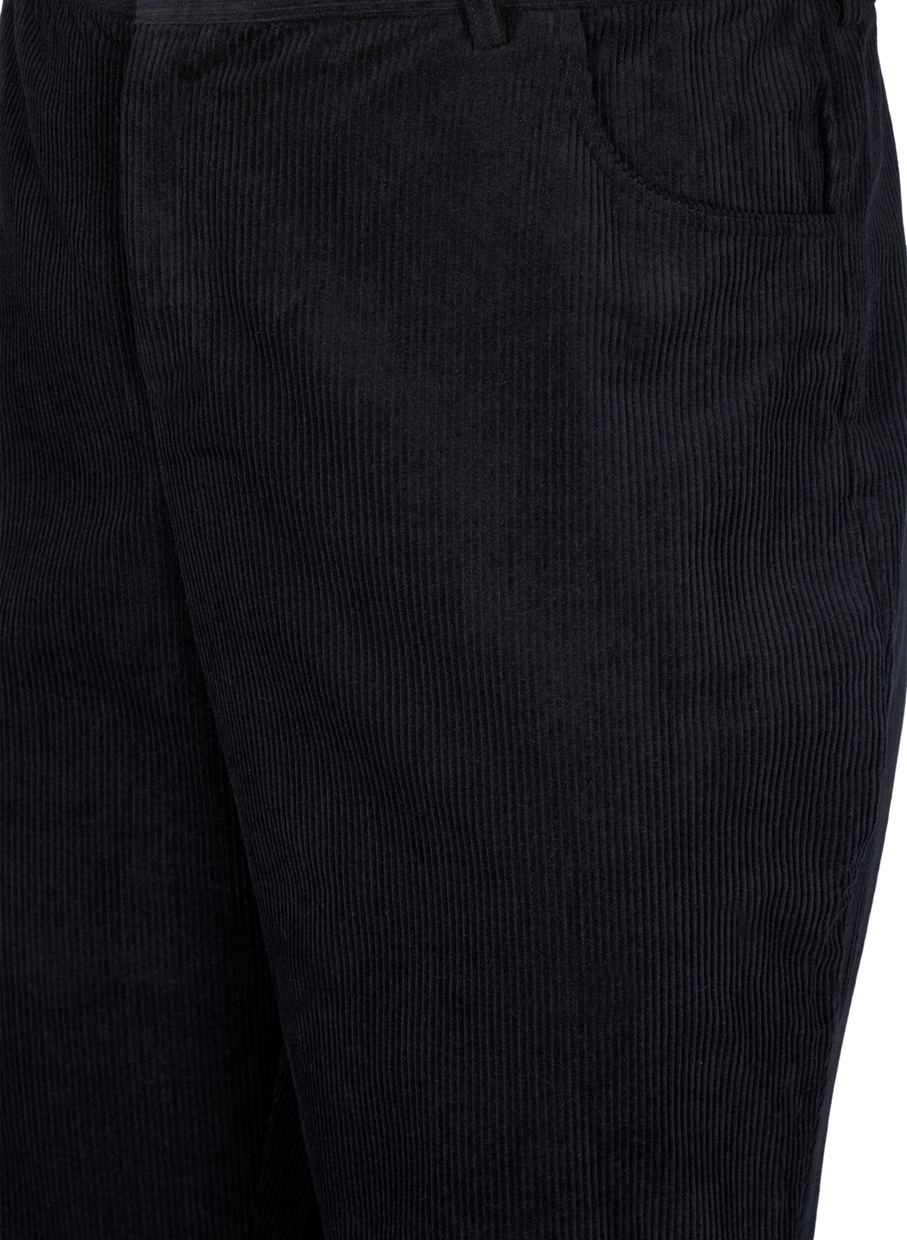 Fløjlsbukser med bootcut og høj talje