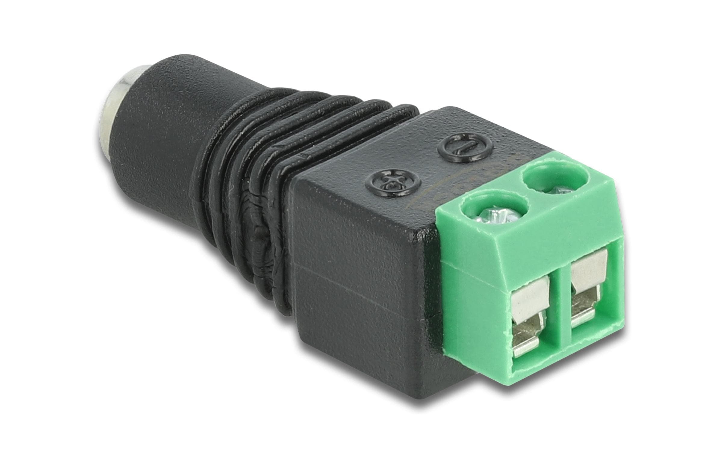 Hohlstecker DC 5.5 x 2.1 mm Buchse > Terminalblock 2 PinDelock Adapter DC 5.5 x 2.1 mm Buchse > Terminalblock 2 Pin