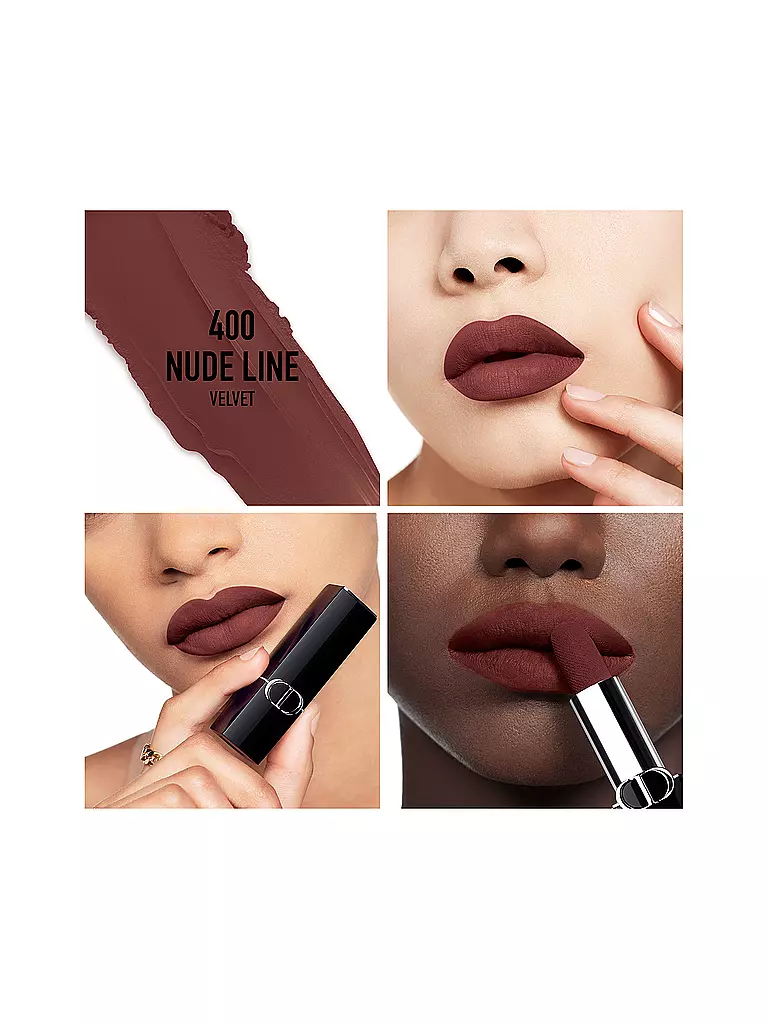 DIOR Lippenstift - Rouge Dior Velvet Lipstick (400 Nude Line) braun