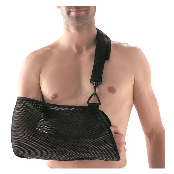 Bolsa de ombro Gibaud com bolso, tamanho 2, preta