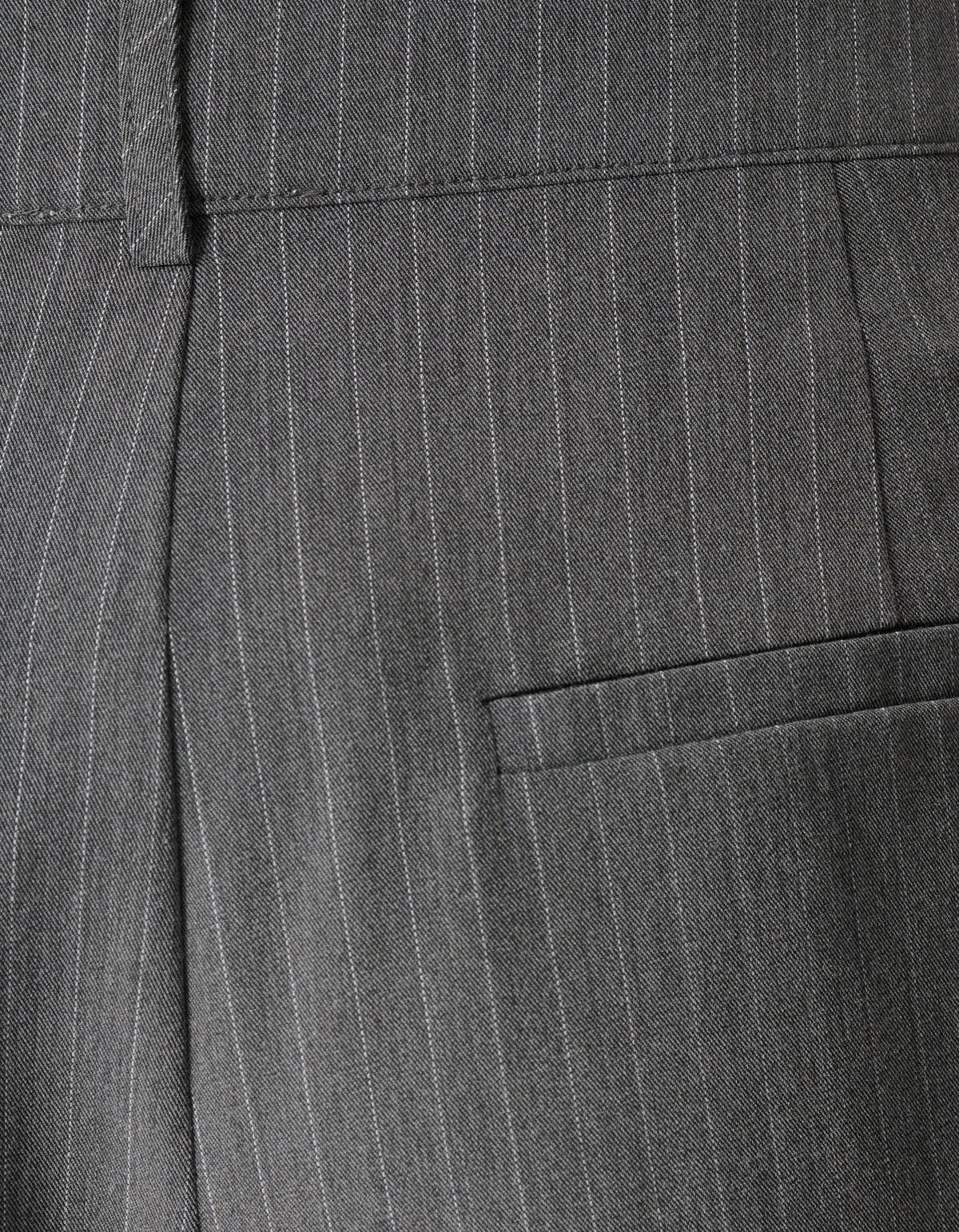 Pinstripe Pleated Skort Donkergrijs