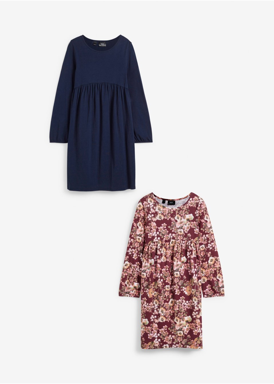 Lot de 2 robes en jersey fille avec imprimé à fleurs