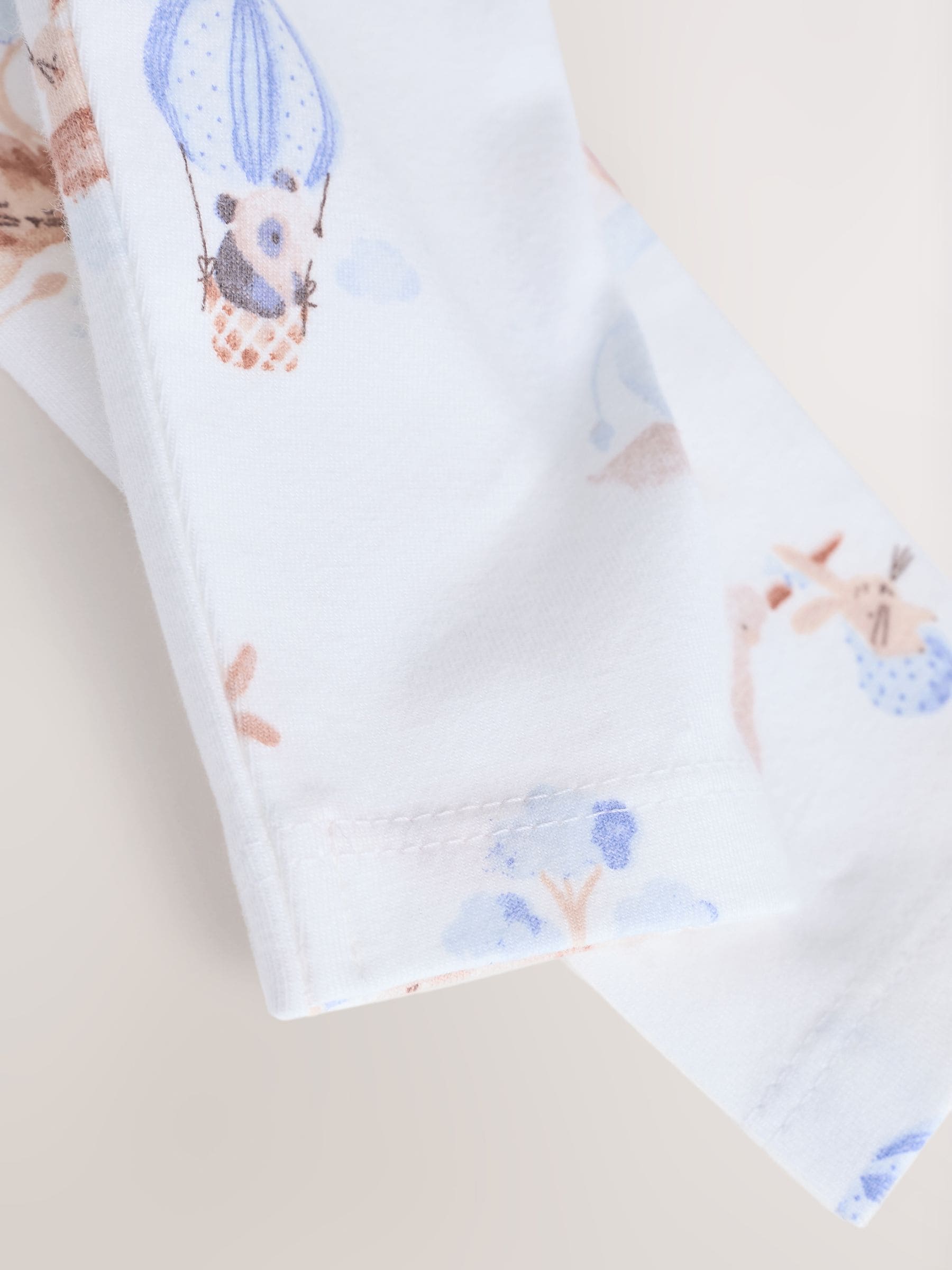 Blauw met olifantenprint - Baby Velour Dungarees and Bodysuit Set (0mths-3yrs)