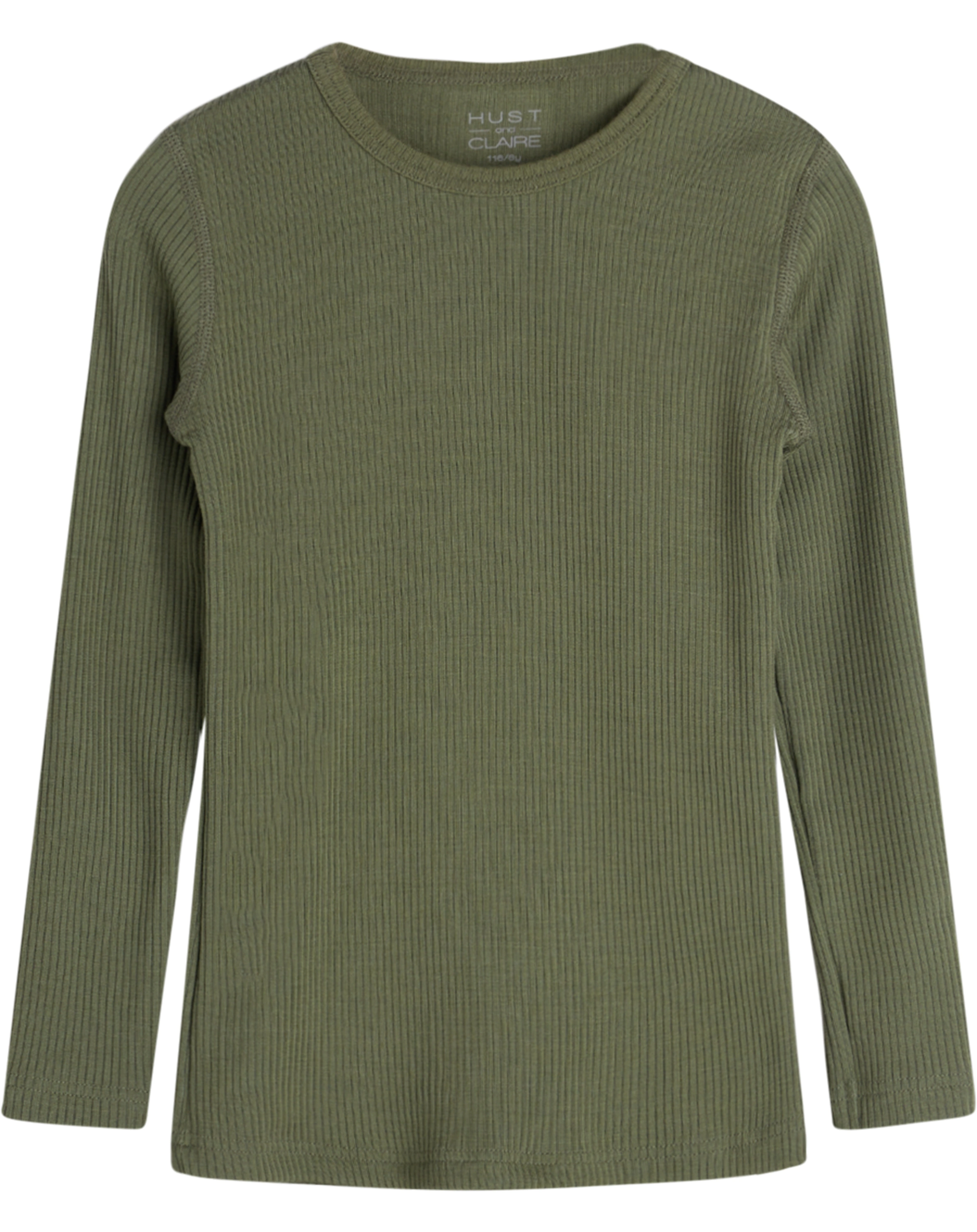 Langarmshirt ADIE ESS mit Wolle in olivine