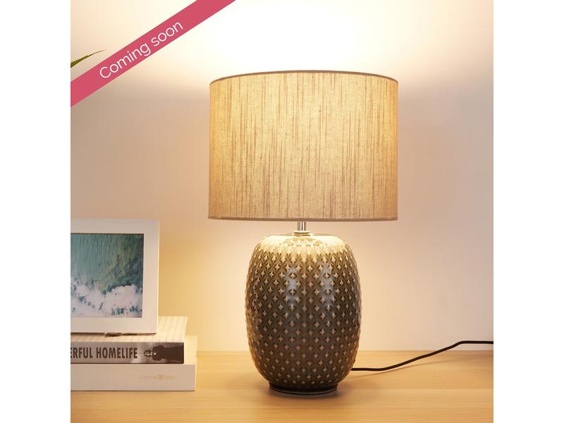Pauleen Tischleuchte Pretty Classy 1x E27 Dunklelgrau/Beige Tischleuchte, Dunklelgrau/Beige