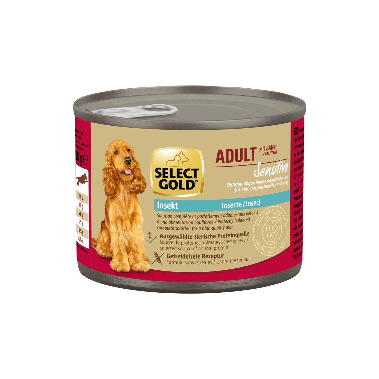 SELECT GOLD Nassfutter Hund Extra Sensitive Adult Insect 6x200 g