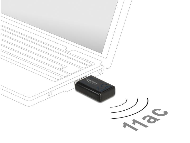 Delock WLAN-AC USB-Stick Delock USB 3.0 Dualband WLAN ac/a/b/g/n Micro Stick 867   300 Mbps