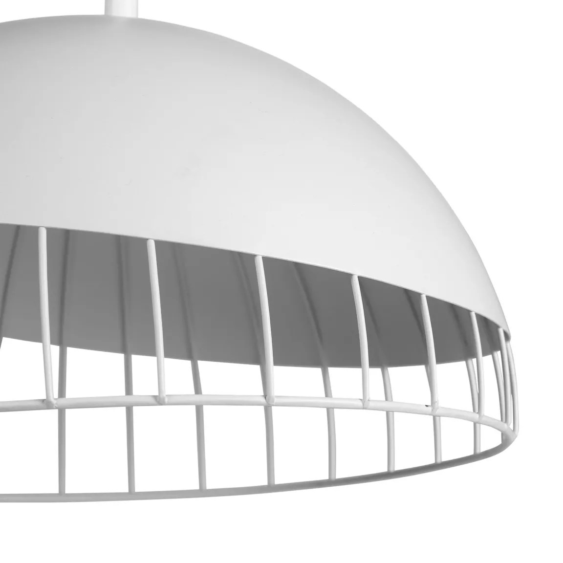 Suspension ronde métal (D29,5 cm) Colisée Blanche