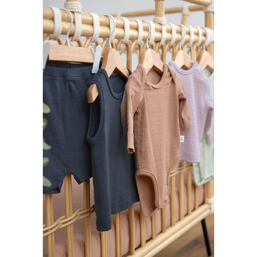 LÄSSIG Baby Body langarm gerippt braun
