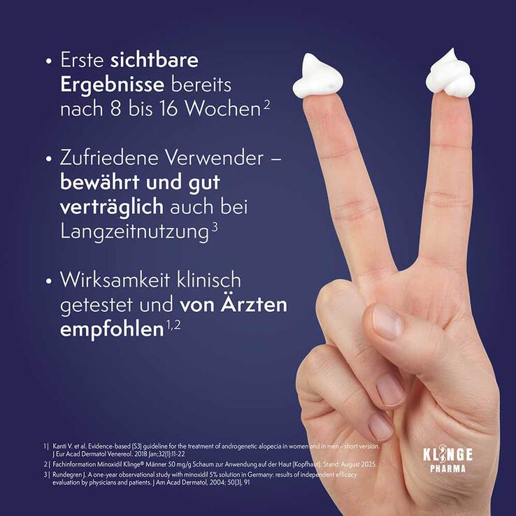 Minoxidil Klinge Männer 50 mg / g Schaum, 190 g