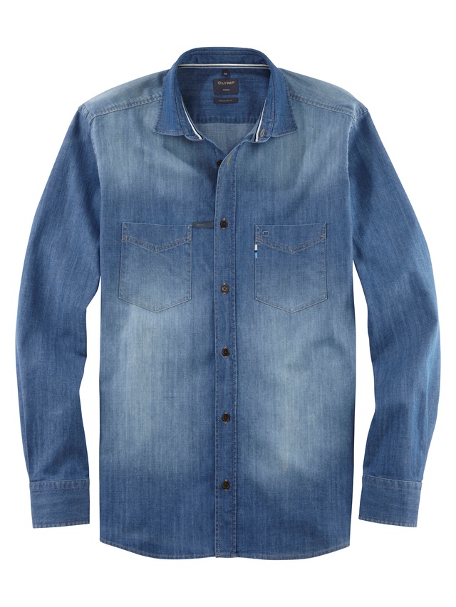 OLYMP Jeanshemd »Casual Kentkragen«, Modern Fit, Kentkragen