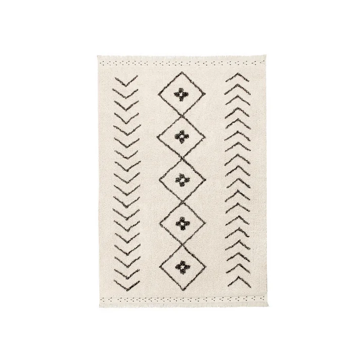 Lorena Canals - Bereber Rhombs, 120 cm x 170 cm, natur / schwarz